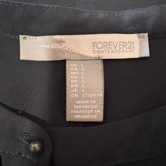 Forever 21 Sheer Black Sleeveless Blouse - Picture 6 of 9